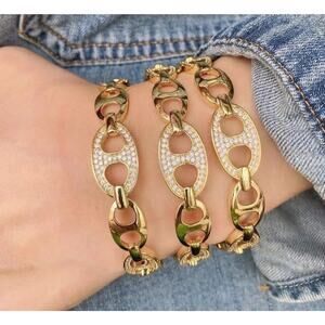 Gold adjustable bracelets, gold plated bracelet gift for her